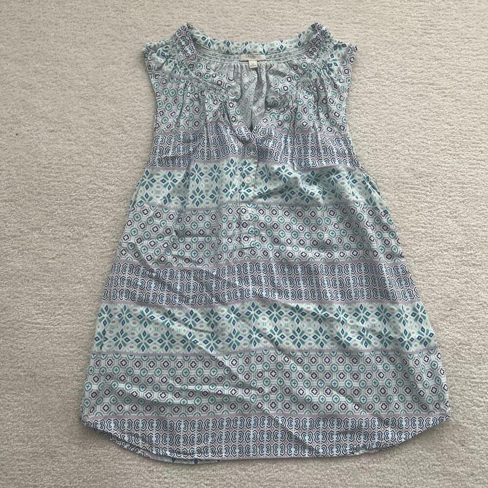 Talbots Women's Sleeveless Blouse Top Size Medium Colorful Print